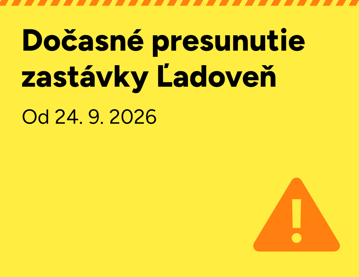 Dočasný presun zastávky Ľadoveň